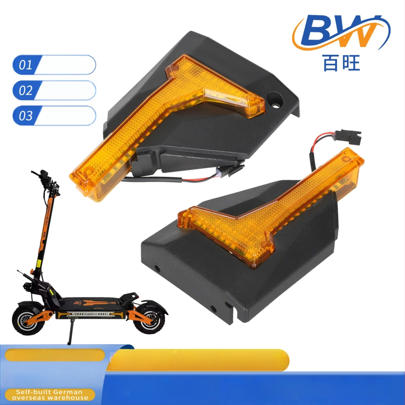 KuKirin G4Pro/G4Max: Μπροστινά και πίσω φώτα σήμανσης για σκούτερ, τετρά πλευρικά γωνιακά φώτα, ABS, 36V