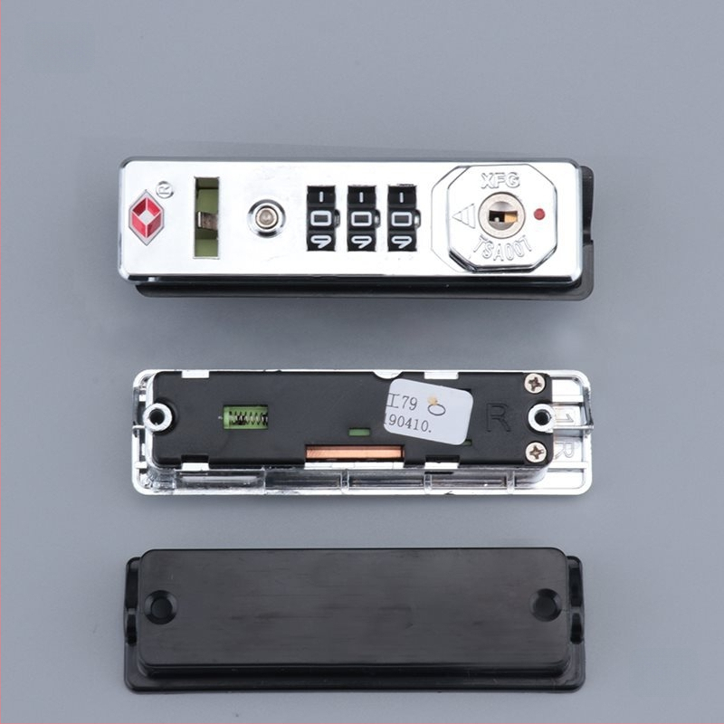 Cestovný zámok s heslom pre kufor — bočné zámky kufra (Kategória: doplnky na batožinu; Typ zámku: heslo; Pozícia: bočné)