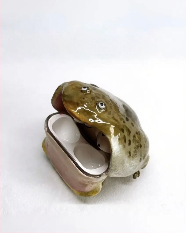 Калъф за слушалки Ugly Frog, твърд корпус, ръчна изработка, за Apple