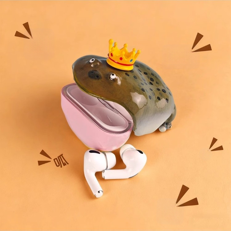 Калъф за слушалки Ugly Frog, твърд корпус, ръчна изработка, за Apple