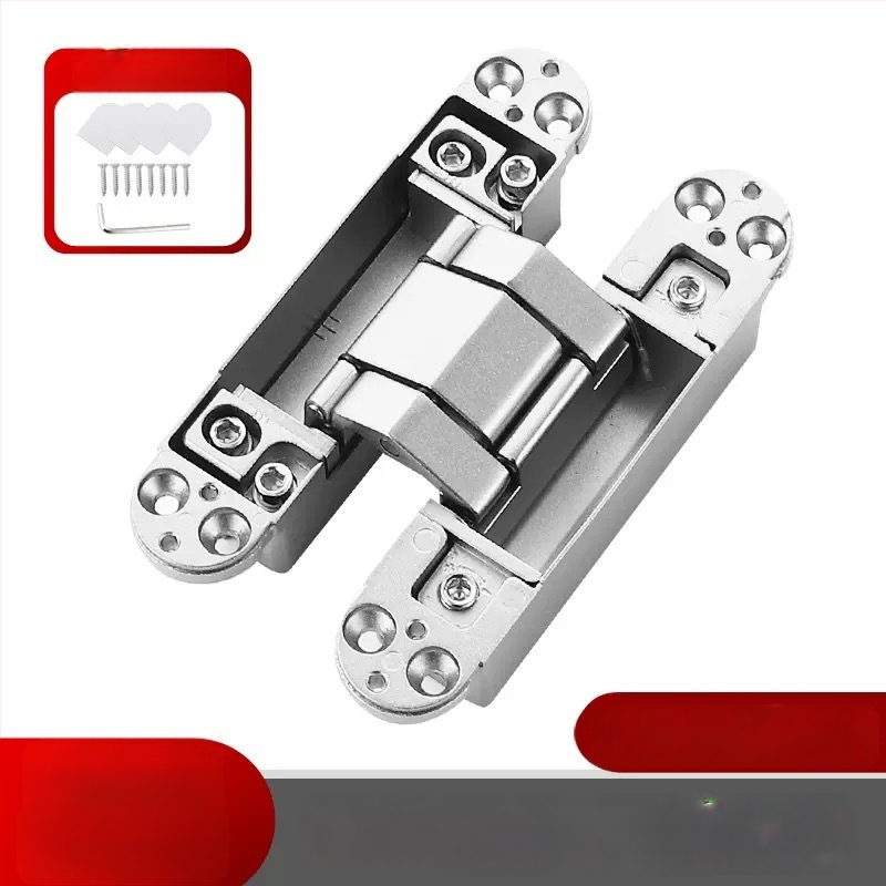 Háromdimenziós állítható rejtett csukló, önzáró, halk működés, cinkötvözet, 2 mm vastagság, felületkezelés: elektrolitikus bevonat és porlasztás