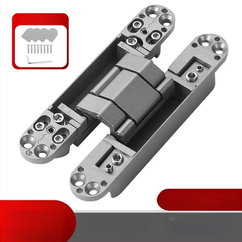 Háromdimenziós állítható rejtett csukló, önzáró, halk működés, cinkötvözet, 2 mm vastagság, felületkezelés: elektrolitikus bevonat és porlasztás