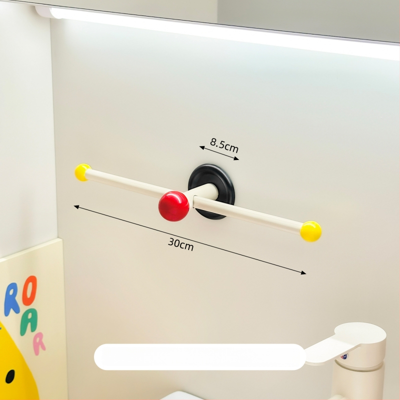 Επιτοίχιος κρεμάστρα πετσετών μπάνιου, χωρίς διάτρηση, ABS/PP υλικό, ράφι αποθήκευσης