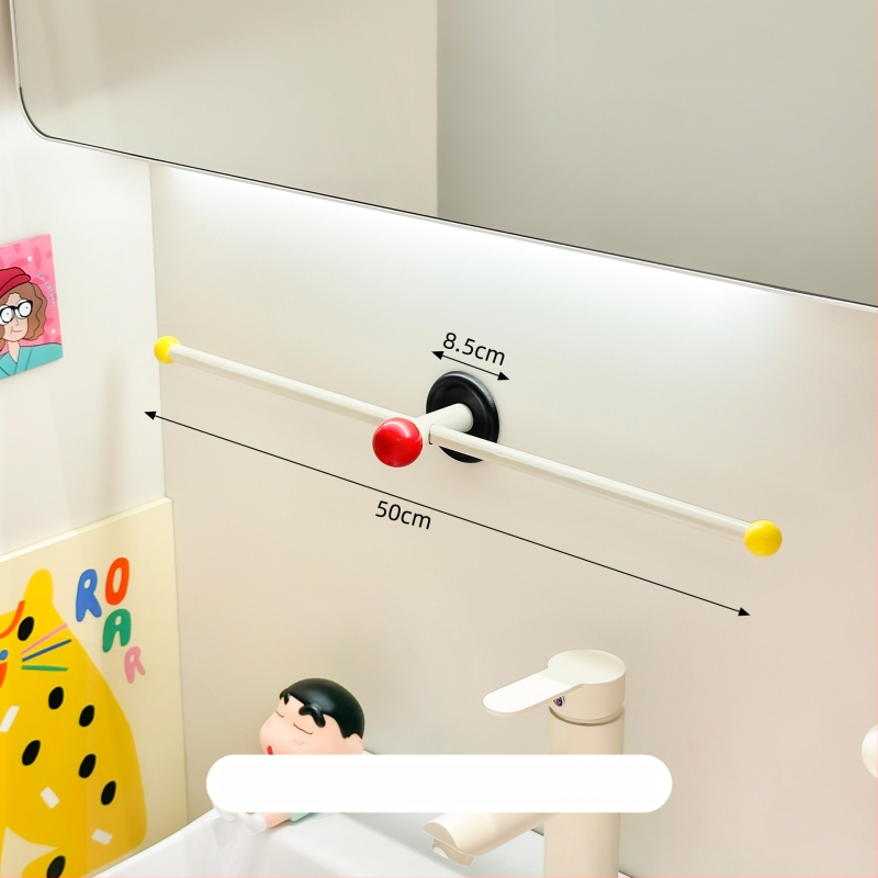 Επιτοίχιος κρεμάστρα πετσετών μπάνιου, χωρίς διάτρηση, ABS/PP υλικό, ράφι αποθήκευσης