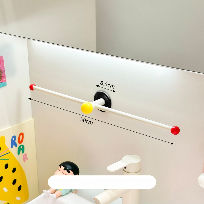 Επιτοίχιος κρεμάστρα πετσετών μπάνιου, χωρίς διάτρηση, ABS/PP υλικό, ράφι αποθήκευσης