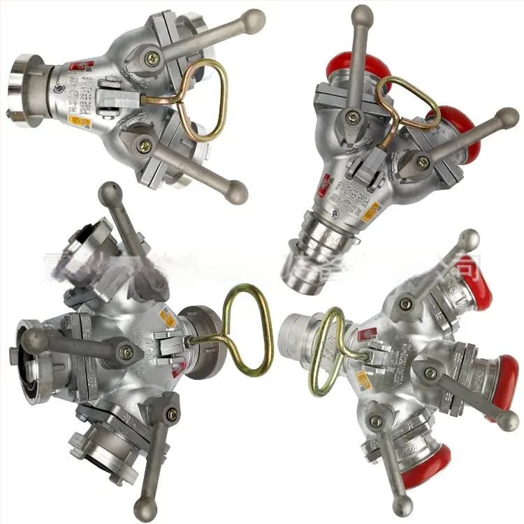 Purong Pr-fsq-3 Rozvádzač hasičskej hadice, nastaviteľný tlak vody, tri výstupy, kód produktu Pr-xf