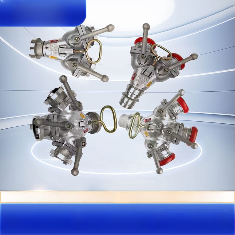 Rozdeľovač hasičskej hadice s tromi vývodmi a rýchlym pripojením — Axis 15432