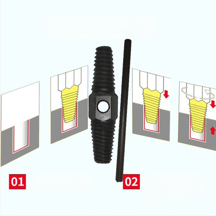 Διπλής κεφαλής εξαγωγέας νημάτων και αφαίρεσης σωλήνων για οικιακή και βιομηχανική χρήση - χειροκίνητο, χάλυβας άνθρακα, TX