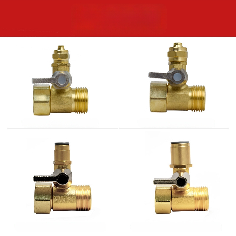 Три‑ходов метален шариков клапан за вход към пречиствател на вода; конструкция от мед или 304 неръждаема стомана; водоразпределителен клапан за системи за чиста вода