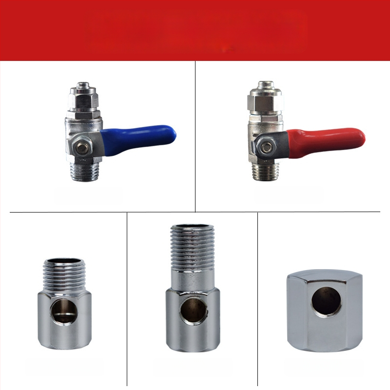 Три‑ходов метален шариков клапан за вход към пречиствател на вода; конструкция от мед или 304 неръждаема стомана; водоразпределителен клапан за системи за чиста вода