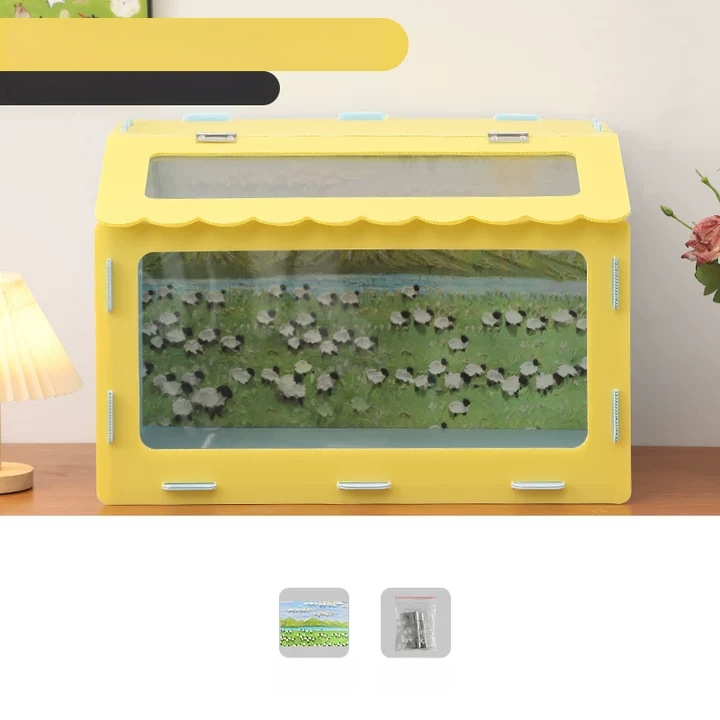 Cușcă panoramică pentru hamster cu cuib detașabil și sigur — adăpost pentru toate anotimpurile pentru animale de companie mici; origine Yiwu; material: Altul; marcă: Altul