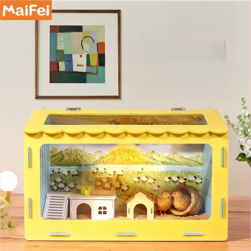 Cușcă panoramică pentru hamster cu cuib detașabil și sigur — adăpost pentru toate anotimpurile pentru animale de companie mici; origine Yiwu; material: Altul; marcă: Altul