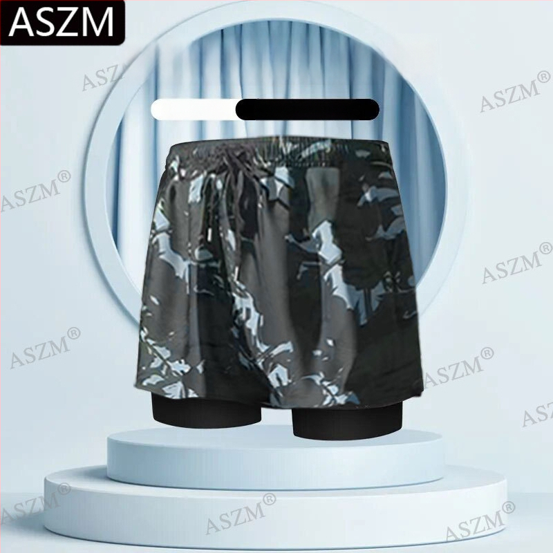 Ανδρικά μαγιό παραλίας με κορδόνι - διπλό εσωτερικό ύφασμα, 95% πολυεστέρας, μικροελαστικότητα, αποτρέπει αμηχανίες