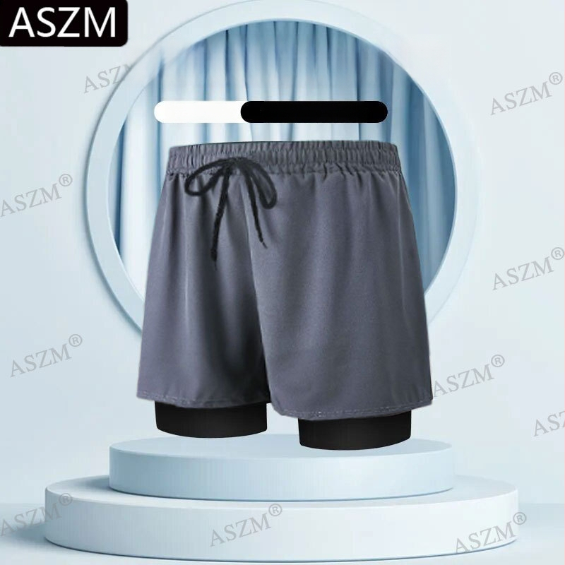 Ανδρικά μαγιό παραλίας με κορδόνι - διπλό εσωτερικό ύφασμα, 95% πολυεστέρας, μικροελαστικότητα, αποτρέπει αμηχανίες