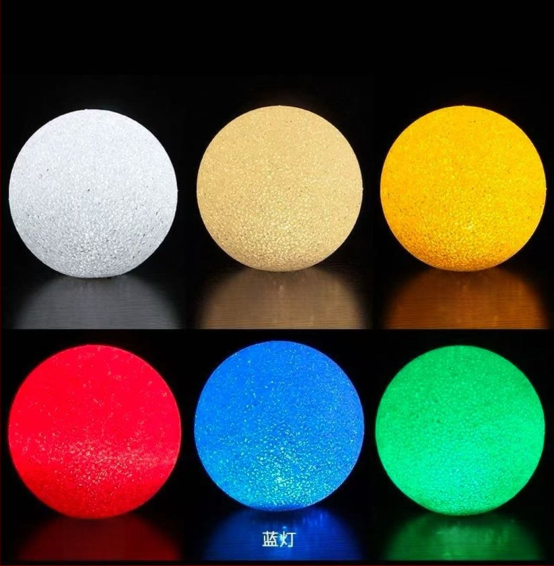 Нощна светлина за сценично изпълнение – планетообразна кристална сфера, вградена батерия, захранване ≤36V, кристален абажур, превключвател тип toggle