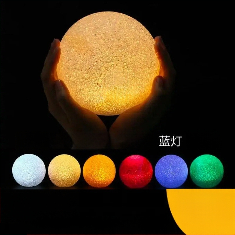 Нощна светлина за сценично изпълнение – планетообразна кристална сфера, вградена батерия, захранване ≤36V, кристален абажур, превключвател тип toggle