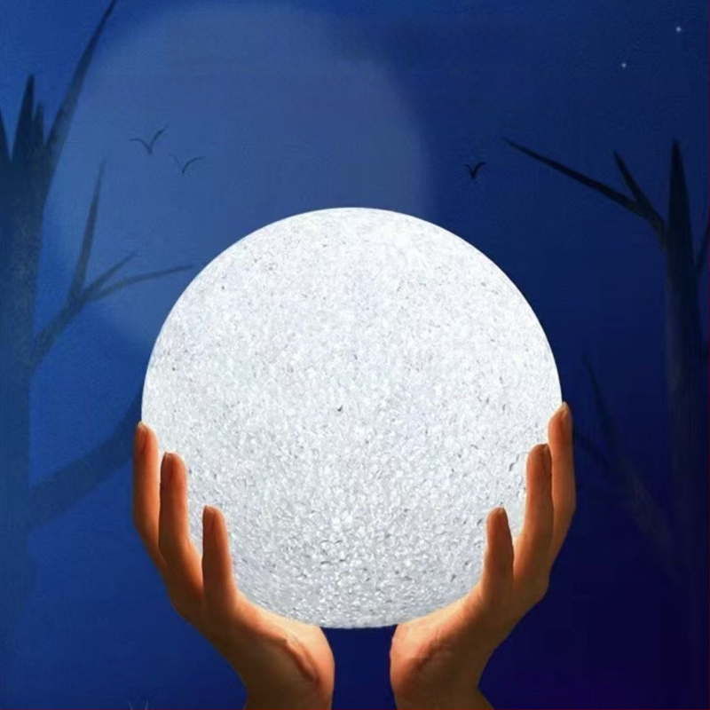 Нощна светлина за сценично изпълнение – планетообразна кристална сфера, вградена батерия, захранване ≤36V, кристален абажур, превключвател тип toggle