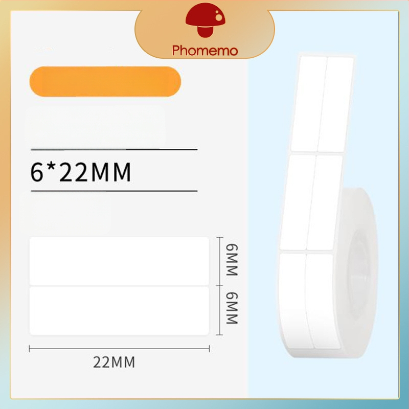 Phomemo D30 принтер за етикети - прозрачен термален стикер хартия, самозалепващи етикети за имена, 3 ролки