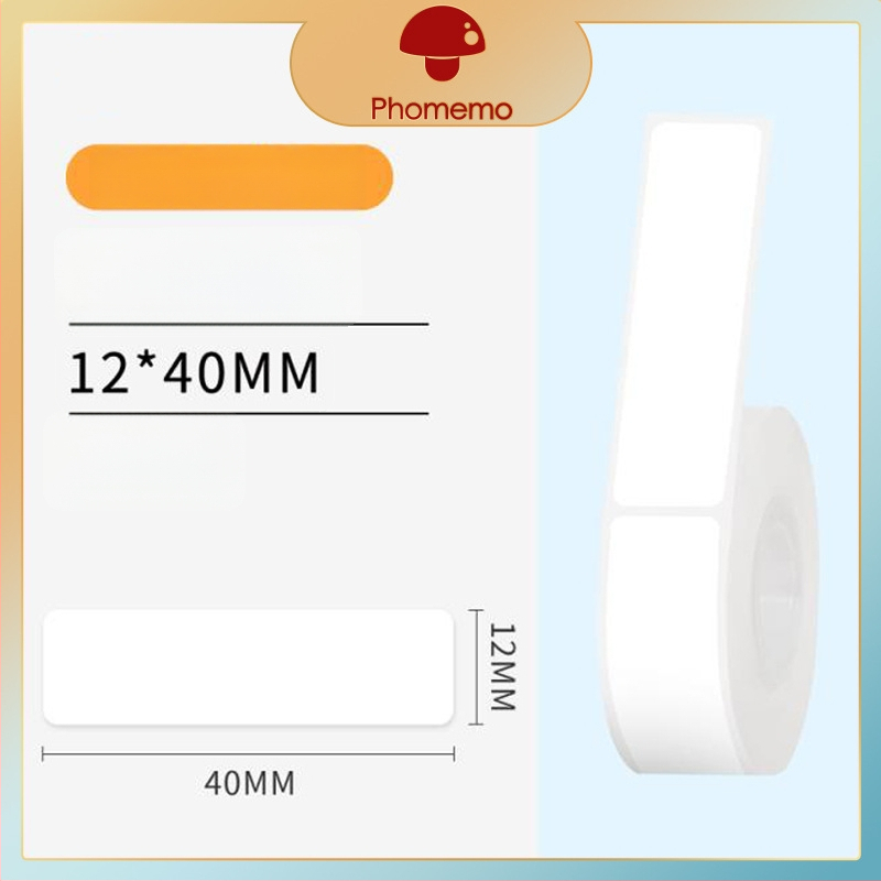 Phomemo D30 принтер за етикети - прозрачен термален стикер хартия, самозалепващи етикети за имена, 3 ролки