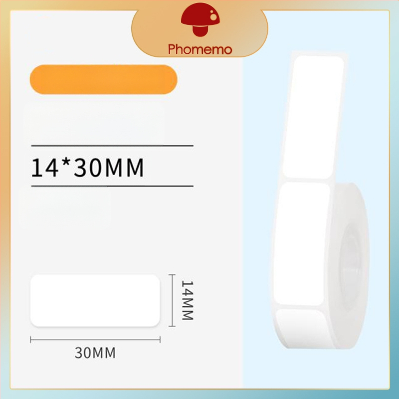 Phomemo D30 принтер за етикети - прозрачен термален стикер хартия, самозалепващи етикети за имена, 3 ролки