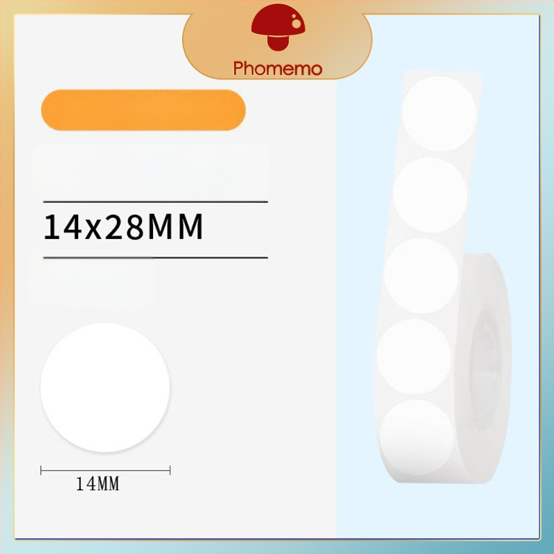 Phomemo D30 принтер за етикети - прозрачен термален стикер хартия, самозалепващи етикети за имена, 3 ролки