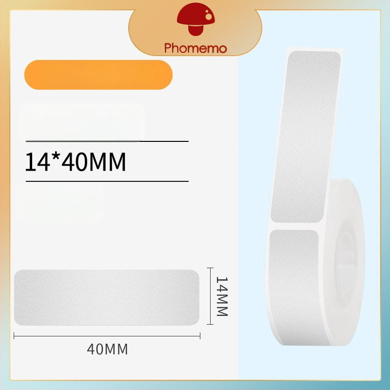 Phomemo D30 принтер за етикети - прозрачен термален стикер хартия, самозалепващи етикети за имена, 3 ролки