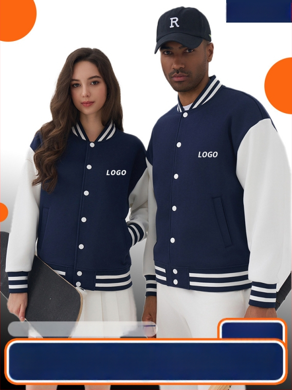 Drop-shoulder baseball kabát szabott munkaruházathoz sportcsapatoknak, hímzéssel, laza szabás, 80% poliészter külső, poliészter bélés, tél 2020