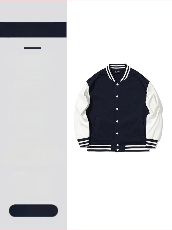 Drop-shoulder baseball kabát szabott munkaruházathoz sportcsapatoknak, hímzéssel, laza szabás, 80% poliészter külső, poliészter bélés, tél 2020