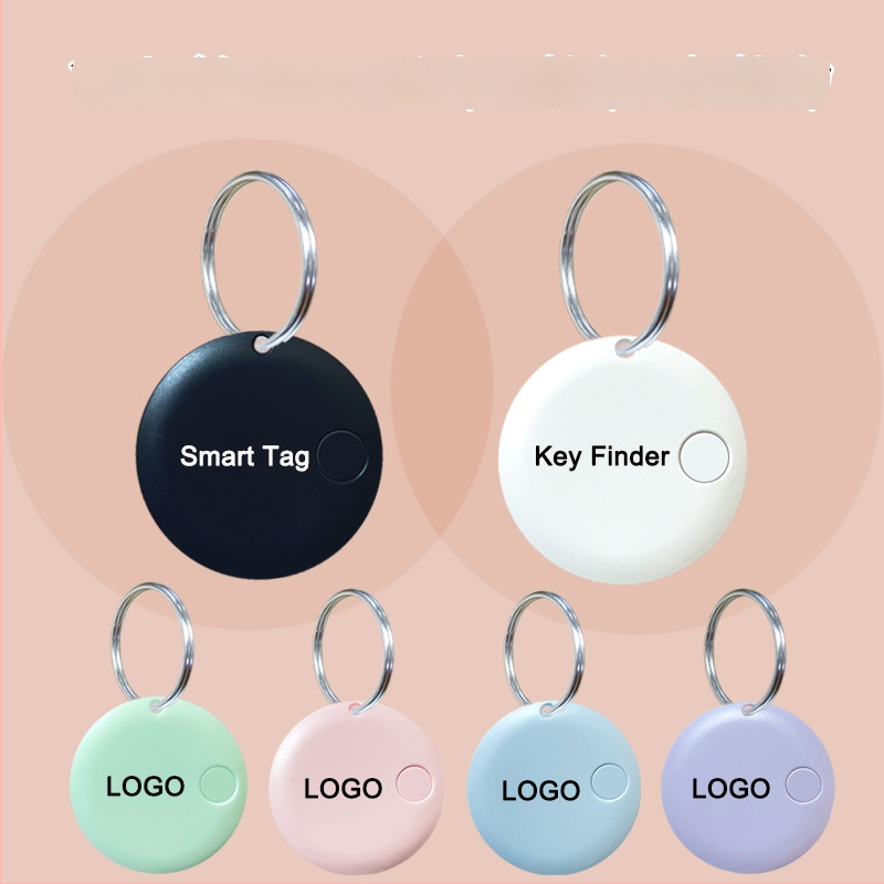 Кръгъл Bluetooth антиизгубвач за ключове, телефон, чанта и домашни любимци — Android и iOS съвместим, обхват 15 м, батерия 210 mAh, ABS, включен шнур за носене, двупосочно търсене и аларма