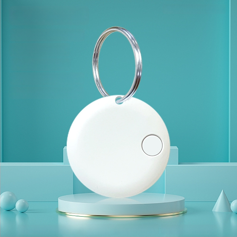 Кръгъл Bluetooth антиизгубвач за ключове, телефон, чанта и домашни любимци — Android и iOS съвместим, обхват 15 м, батерия 210 mAh, ABS, включен шнур за носене, двупосочно търсене и аларма