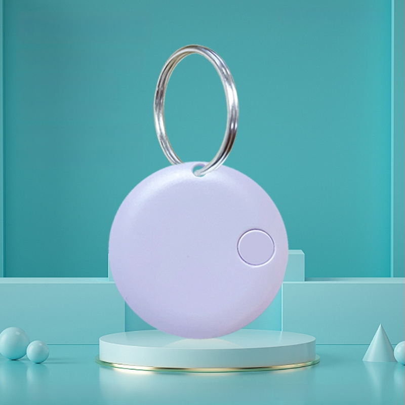Кръгъл Bluetooth антиизгубвач за ключове, телефон, чанта и домашни любимци — Android и iOS съвместим, обхват 15 м, батерия 210 mAh, ABS, включен шнур за носене, двупосочно търсене и аларма