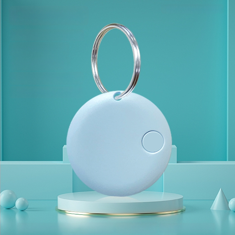 Кръгъл Bluetooth антиизгубвач за ключове, телефон, чанта и домашни любимци — Android и iOS съвместим, обхват 15 м, батерия 210 mAh, ABS, включен шнур за носене, двупосочно търсене и аларма