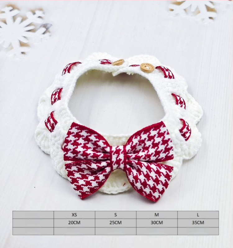 Κολάρο-φουλάρι για κατοικίδια (γάτες και σκύλοι) – Μοντέλο με καρτούν μοτίβο, Χειροποίητο crochet, Ακρυλικό υλικό, Τέσσερις εποχές, Κεντημένες λεπτομέρειες