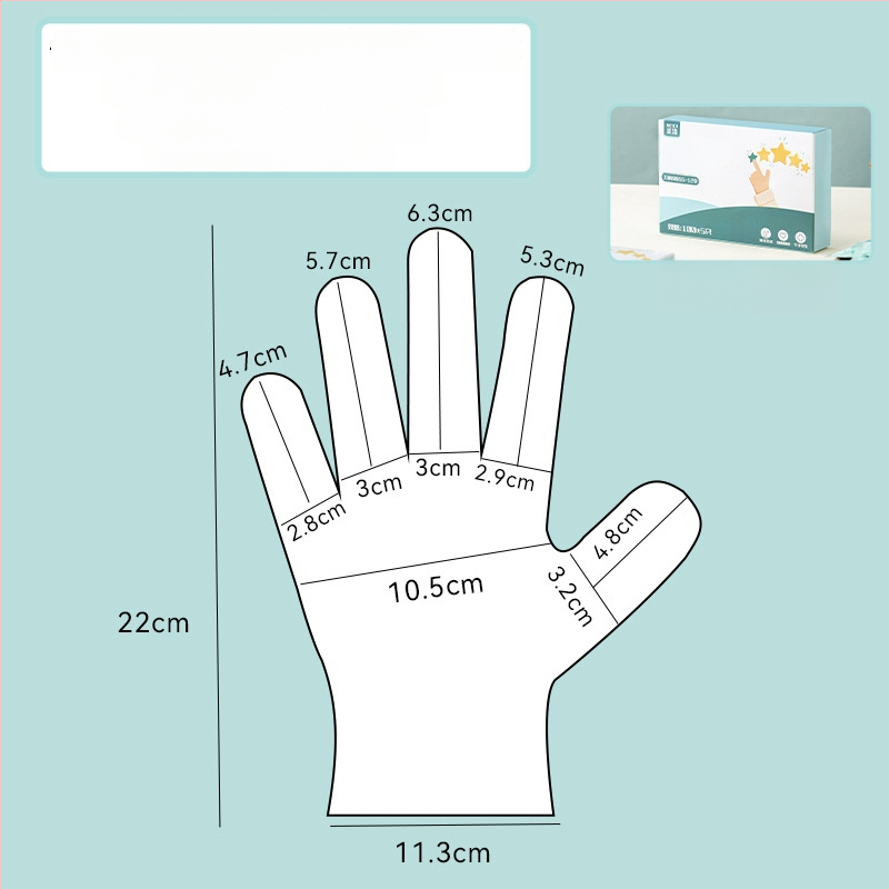 Еднократни ТПЕ ръкавици, за обработка на храни, водоустойчиви, антихлъзгащи, прозрачни, тънки 0,05–0,1 мм (за кетъринг, кухня, печене и домакинство)