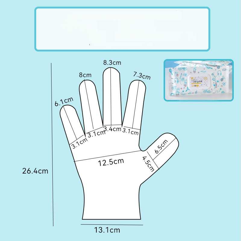 Еднократни ТПЕ ръкавици, за обработка на храни, водоустойчиви, антихлъзгащи, прозрачни, тънки 0,05–0,1 мм (за кетъринг, кухня, печене и домакинство)