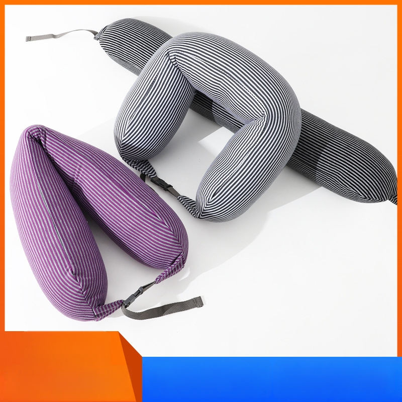 У-образна пътна възглавничка за шия с пълнеж от частици пяна, лека, японски стил, модерен минимализъм