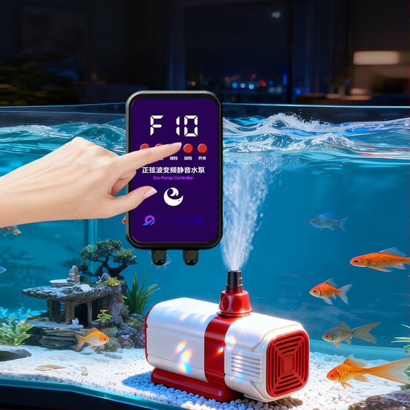 Подводна помпа за рибно езеро с AI интелигентно управление и регулация на честотата, циркулация и филтрация, тих режим
