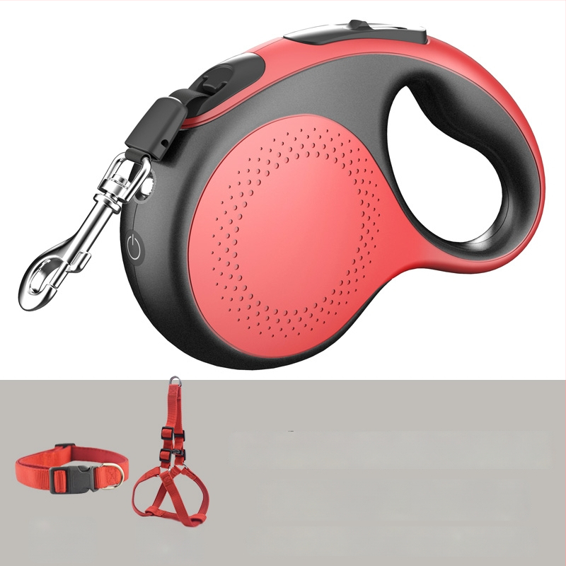 Teleszkópos automata kutyapóráz visszahúzható kötéllel (Teleszkópos; Automata; Kutyáknak; Kötél)