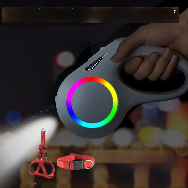 Teleszkópos automata kutyapóráz visszahúzható kötéllel (Teleszkópos; Automata; Kutyáknak; Kötél)