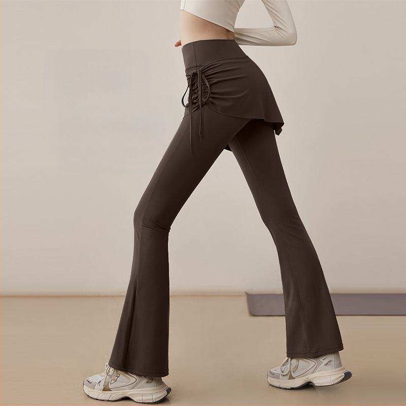 Γυναικείες Παντελόνες Yoga Bell Bottoms, Υψηλή Μέση, Γρήγορο Στέγνωμα, Πολυεστερικό Μίγμα 82.5% / Spandex 17.5%