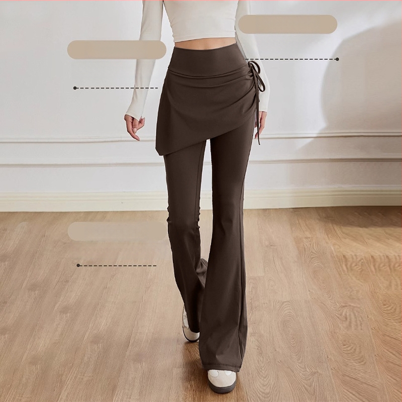 Γυναικείες Παντελόνες Yoga Bell Bottoms, Υψηλή Μέση, Γρήγορο Στέγνωμα, Πολυεστερικό Μίγμα 82.5% / Spandex 17.5%