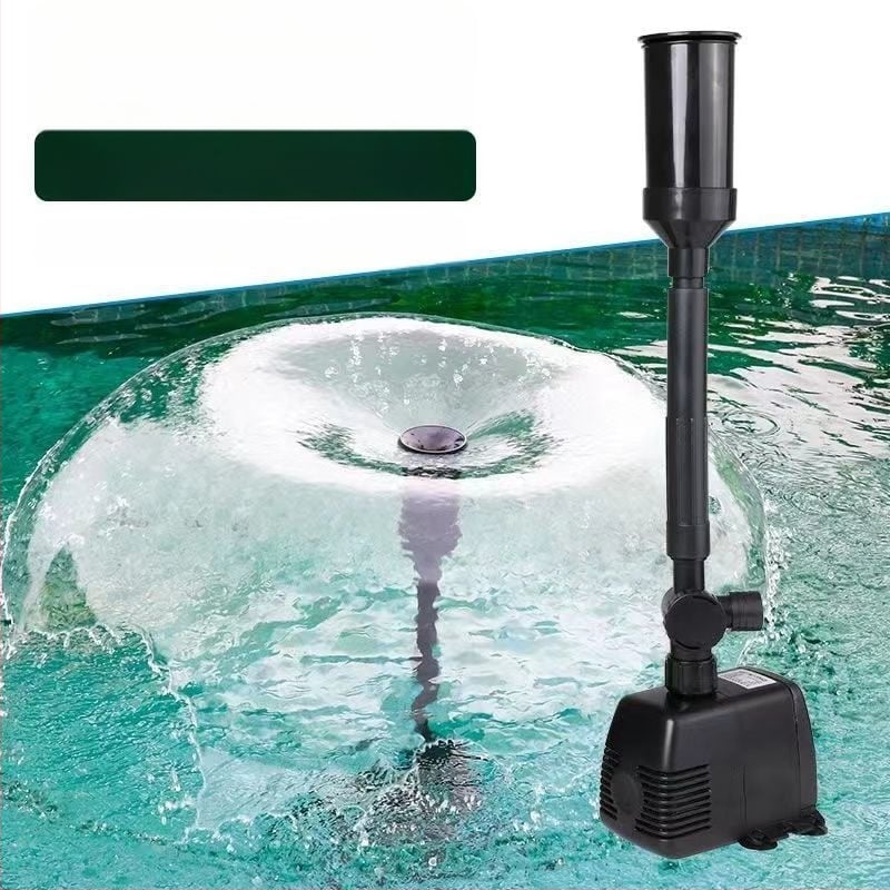 Потопяема помпа за фонтан на езерце – бронзова спирална центробежна помпа, пръскане на вода, керамичен воден поток