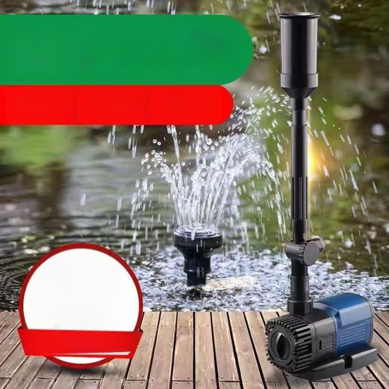 Потопяема помпа за фонтан на езерце – бронзова спирална центробежна помпа, пръскане на вода, керамичен воден поток