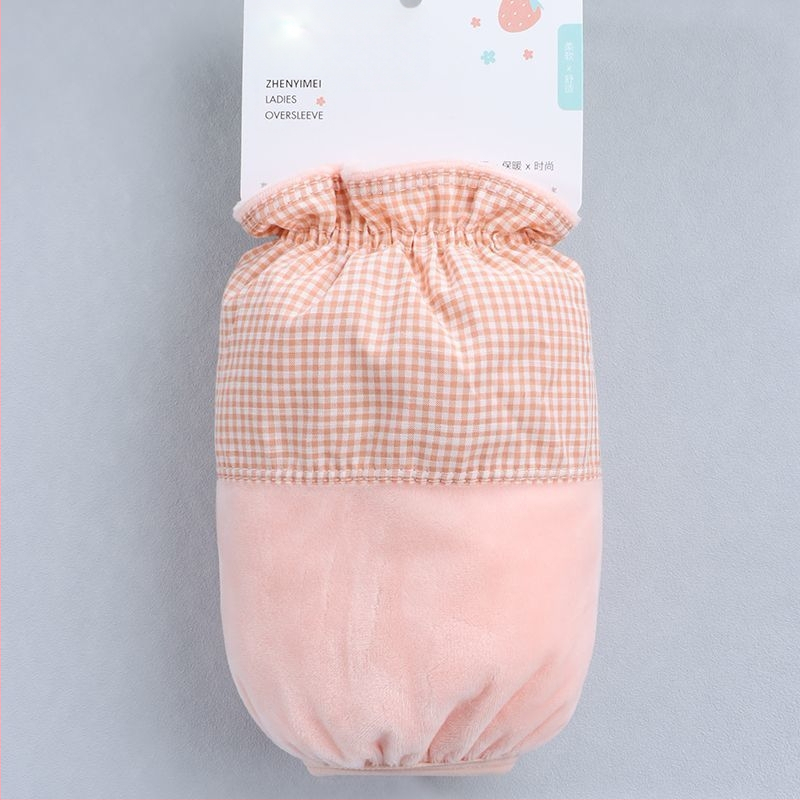 Γυναικείες κοντές προστατευτικές μανσέτες με καρό μοτίβο για φθινόπωρο-χειμώνα, πολυεστέρας, κέντημα, αντι-βρωμιά (μοτίβο καρό; εποχές: χειμώνας/άνοιξη/φθινόπωρο)