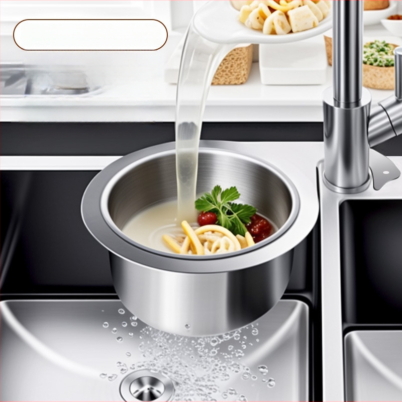 Кошничка за дренаж от неръждаема стомана във формата на лебед с филтър – многофункционална поставка за мивката за сухи и мокри остатъци