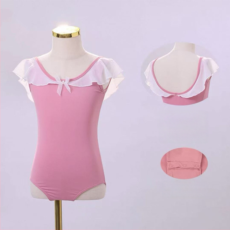 Bemeiya gyerek pamut táncostüm balethez és előadásokhoz, rövid ujjú