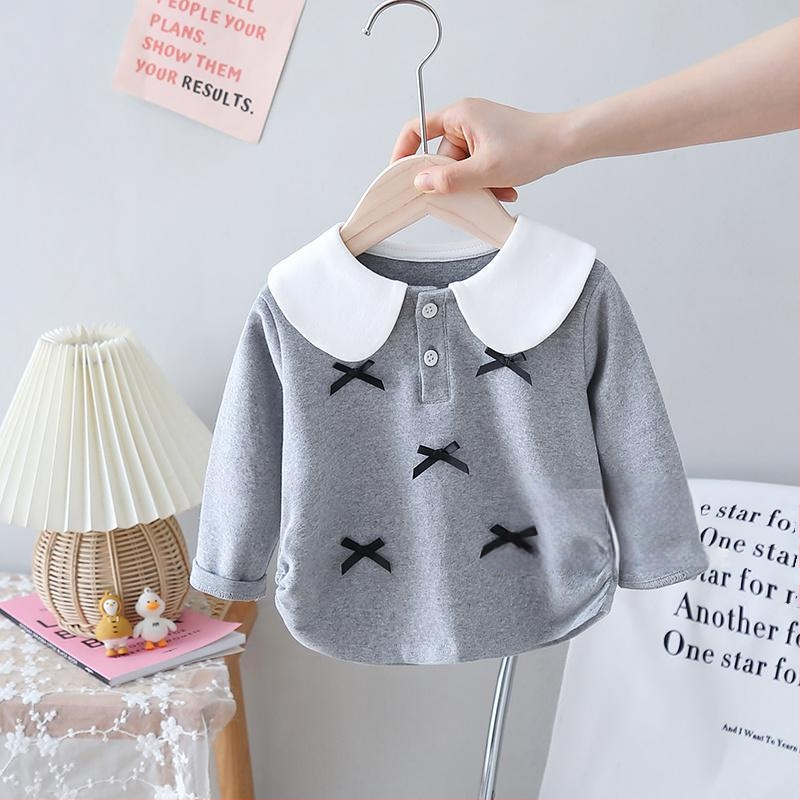 Lányoknak szóló koreai stílusú hosszú ujjú T-shirt, tavasz–ősz