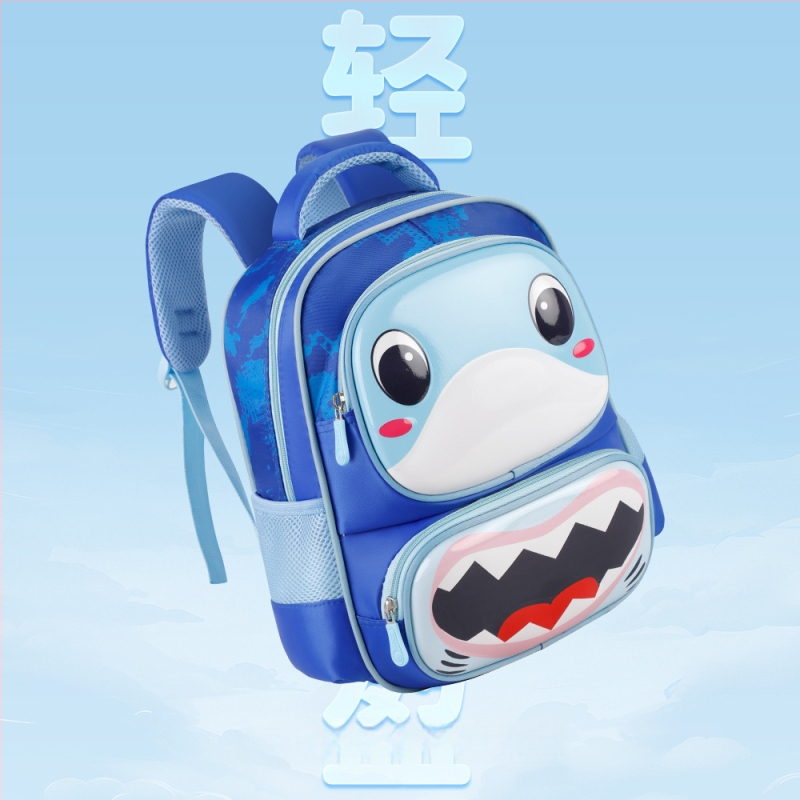 Detský školský batoh s motívom zvierat – Oxford látka, ramenné popruhy s vzduchovým výplňom, pre triedu 1.–2., kreslený štýl