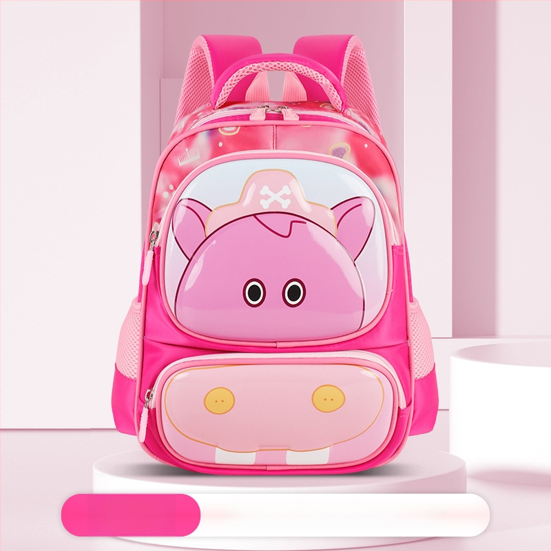 Detský školský batoh s motívom zvierat – Oxford látka, ramenné popruhy s vzduchovým výplňom, pre triedu 1.–2., kreslený štýl