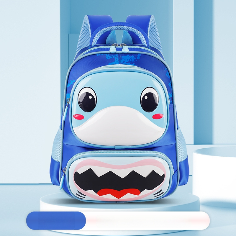 Detský školský batoh s motívom zvierat – Oxford látka, ramenné popruhy s vzduchovým výplňom, pre triedu 1.–2., kreslený štýl